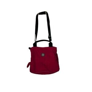 Vintage Kipling Private Transport John Monkey Red Messenger Bag Crossbody